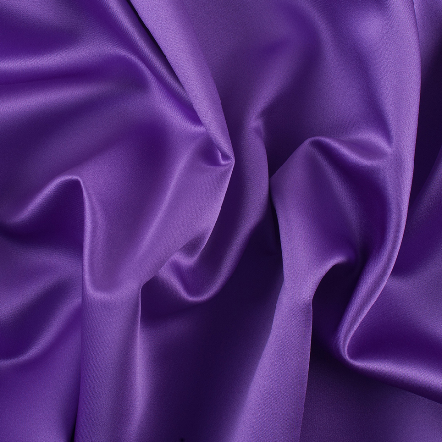Purple Majesty Solid Polyester Satin | Mood Fabrics